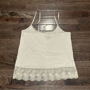American Eagle Outfitters Cream Lace Cami